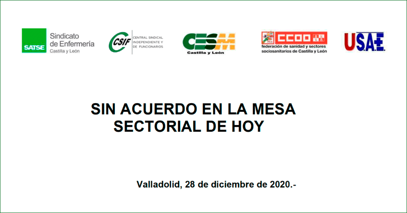 Sin acuerdo Sacyl pandemia Sin acuerdo Sacyl pandemia