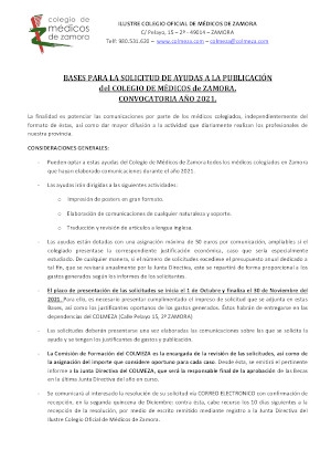 Bases ayudas a la publicación Ayudas publicacion 2021